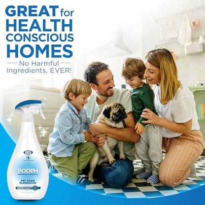 POOPH Plus Maximum Strength Pet Odor Eliminator Spray 32 oz for Dogs & Cats — Heavy Duty Urine, Poop & Pee Odor Remover for Carpet, Furniture, Litter Box & Hard Floors, Unscented - size: 32 Ounce (Pack of 1)