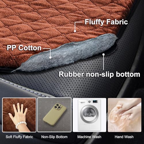 Car Backseat Dog Mat, Comfortable Non-Slip Cushion Suitable for Travel Dog Bed and Pet Home Sofa Blanket, Custom Mat for Car Backseat Extender and Seat Cover (Brown 51.2x23.6in) - color: Brown