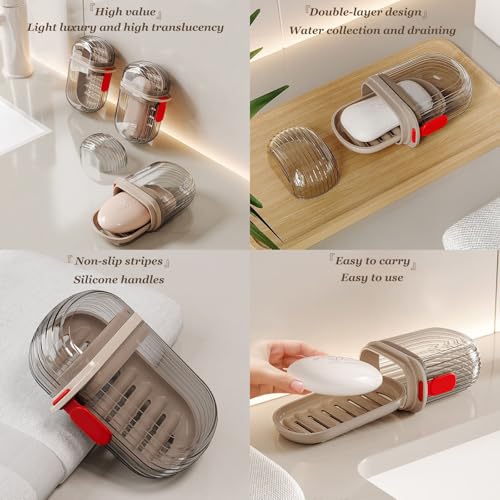 Travel Soap Case, Leakproof Soap Holder with Lid, Portable Bar Soap Holder for Traveling, Ideal for Bar Soap Storage During Travel, Camping, Gym - size: Small