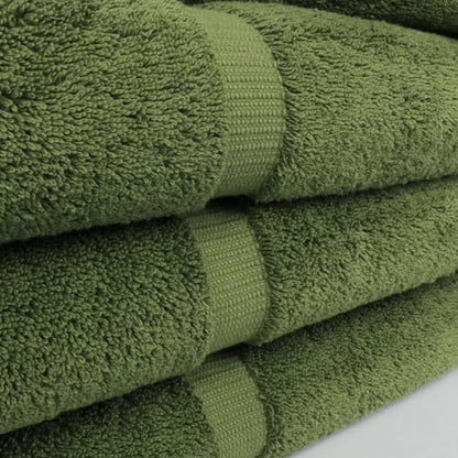 Chakir Turkish Linens 4 Piece Extra Large Bath Towels, 100% Cotton Luxury Turkish Towels for Bathroom, Soft Absorbent Bath Towels, 30 x 60 Inches, Moss - color: Moss