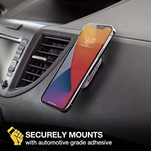 Scosche MP2FM-XCES0 MagicMount Pro2 Universal Flush Magnetic Cell Phone Car Mount Kit Compatible with MagSafe, iPhones, Galaxy, Pixel & All Smartphones - style: 3M Adhesive Flush