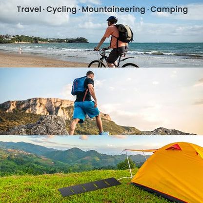 Upgraded FlexSolar 40W Portable Solar Panels Chargers with PD2.0 USB-C,QC3.0 USB-A and DC Outputs Foldable IP67 Waterproof Power Emergency Camping for Small Power Station,Phones, Power Banks - color: 40W