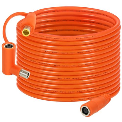 8mm DC Extension Cable 30FT – DC7909 Male to Female Solar Cable with DC8020 Adapter, 14AWG Tinned Copper Wire, Waterproof – Works with Most Portable Power Stations and Solar Generators - size: 30FT