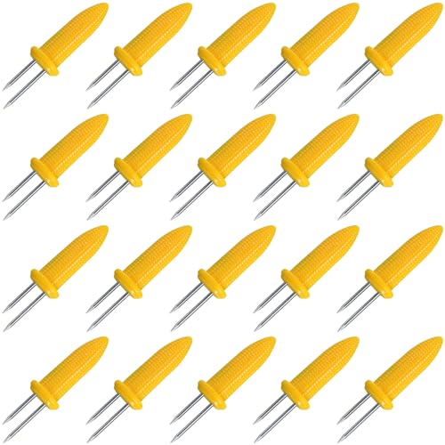 20 Pcs Stainless Steel Corn on the Cob holders, BBQ Corn on a Skewer, Corn on the Grill