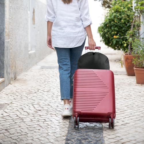 Homakover Travel Neck Pillow Bag for Memory Foam Travel Pillow,Luggage Travel Pillow Drawstring Bag Carrying Case with Trolley Sleeve&Adjustable Strap,Easily Attaches to Luggage,Backpacks
