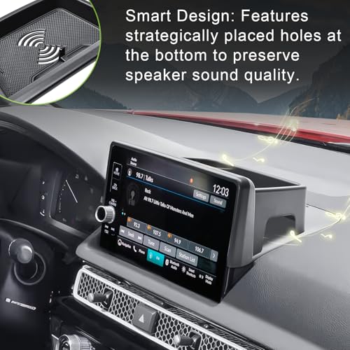 HGWEI Center Console Dash Organizer Compatible with 2022-2026 Honda Civic Accessories, Dashboard Storage Tray Sunglasses Holder for Both 7-inch and 9-inch Screen