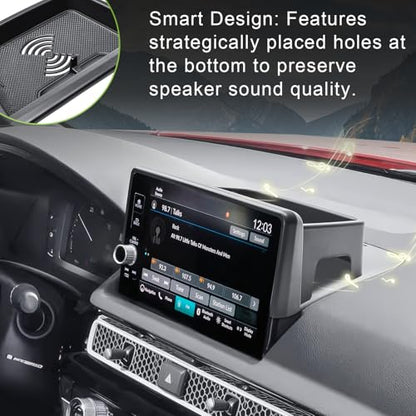 HGWEI Center Console Dash Organizer Compatible with 2022-2026 Honda Civic Accessories, Dashboard Storage Tray Sunglasses Holder for Both 7-inch and 9-inch Screen