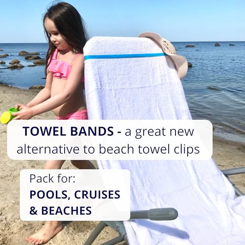 Towel Crabber Towel Bands (6-Pack), Beach Pool & Cruise Chairs, Extra Durable, Cruise Ship & Beach Essentials, Alternative to Beach Towel Clips (3 Regular + 3 Glow in The Dark) - color: Pink, Orange, Yellow, Green, Blue, Purple