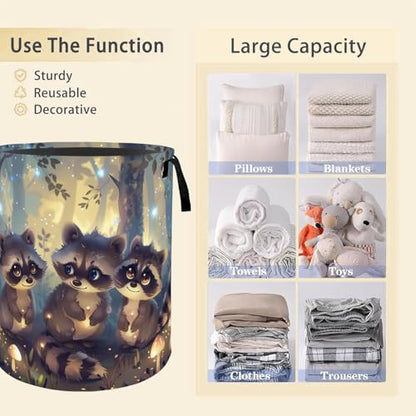 Sunflower Guinea Pig Laundry Basket Hamper for Boys Girls Kids Adults, Foldable Waterproof Oxford Clothes Storage Bin, Pet Organizer for Bedroom Bathroom Room Decor 19.7"x15.8" - style: Guinea Pig01