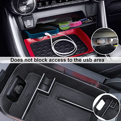 DIAMOOKY Upgraded Center Console Organizer Compatible with Toyota RAV4 2025 2024 2023 2022 2021 2020 2019 Interior Accessories, Gear Shift Storage Tray Secondary Box Insert Divider - 2pcs - size: 2019-2025(2pcs)