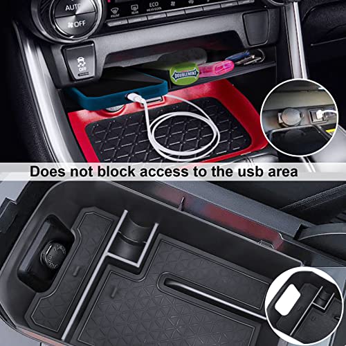 DIAMOOKY Upgraded Center Console Organizer Compatible with Toyota RAV4 2025 2024 2023 2022 2021 2020 2019 Interior Accessories, Gear Shift Storage Tray Drivers Side Cubby Drawer Storage Box - 3pcs - size: 2019-2025(3pcs)