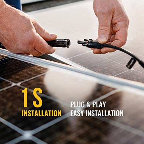 BougeRV 4 Pairs Solar Y Branch Connectors Solar Panel Parallel Adapter Cable 1 to 2 Wire Plug Tool Kit (M/FF and F/MM) - size: 4 Pair M/FF and F/MM