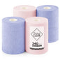 Fantasticlean Microfiber Cleaning Cloth Roll 4 Rolls 240 Pack, Tear Away Paperless Towels, 8" x 8", Reusable Washable Rags, House Kitchen, Pet, Office, Indoor Outdoor, Portable (2Pink 2Light-Purple) - color: 2pink 2light-purple