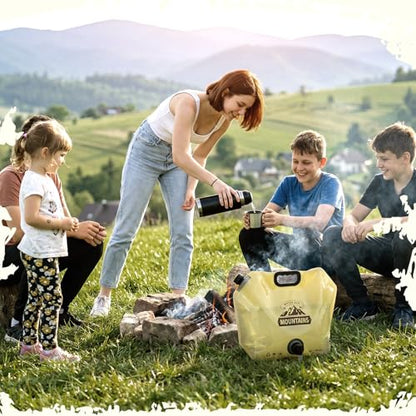 LemonRoad 8 Pack Collapsible Water Container 2.1 Gallon 8L Foldable Water Storage Bag with Spigot, Sturdy Leakproof Jug for Camping, Hiking, Emergency (Khaki) - color: Khaki