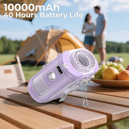 AMACOOL Portable Waist Fan Clip On, Gifts for Men Dad Husband, 10000mAh Rechargeable Wearable Shirt Fan, Powerful Belt Fans, Birthday Gifts for Women Jobsite Travel Camping Essentials 2026 - color: Lavender
