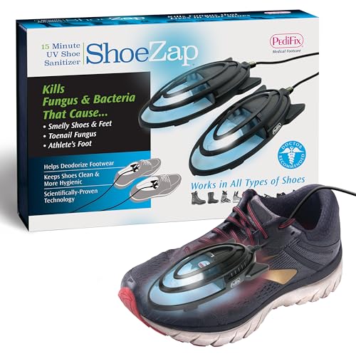 PediFix ShoeZap UV Shoe Sanitizer for Shoes, 15 Minute Cycle