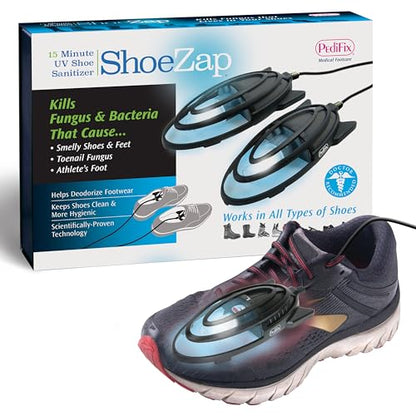 PediFix ShoeZap UV Shoe Sanitizer for Shoes, 15 Minute Cycle