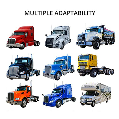 Semi-Truck Sun Shade for Windshield and Side Windows | 300T Sunshade Maximum Coverage | Block Sun Heat Rays |Fits for Semi, Commercial & Big Rig Truck, RV (Side Velcro)…