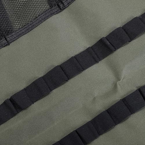 ciciglow Camping Hanging Organizer, Tent Organizer for Inside with Campsite Storage Straps & Mesh Pockets & Hanging Hooks for Camping, RV, Picnic, Green