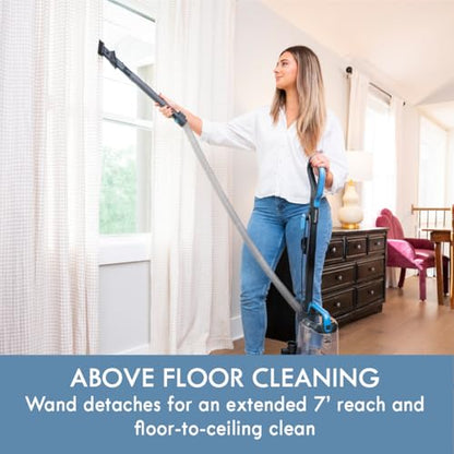 Kenmore DU1040 Featherlite Bagless Upright Vacuum Lightweight Cleaner with 4 Height Adjustment, Swivel Steering Design, 2 Cleaning Tools for Carpet and Hard Floor, Blue - color: Blue