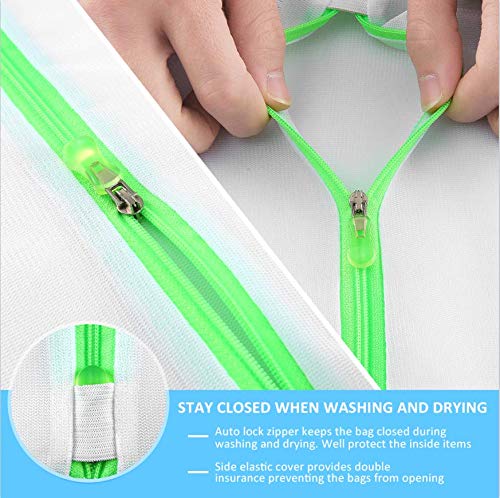 GOGOODA Mesh Laundry Bags for Delicates Durable Protective Wash Bags Travel Storage Bags for Intimates Lingerie, 6PCS （3L,3M） - size: 3L,3M