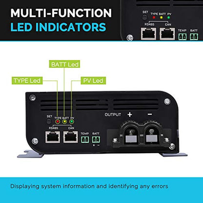 Renogy Boost 10A 36V/48V Auto DC Input MPPT Solar Charge Controller LCD Display Solar Panel Regulator fit for Sealed Flooded AGM, GEL, LFP, USER Battery for Golf Carts and Electric Vehicles, Rover 10A - style: Boost 10A 36V/48V