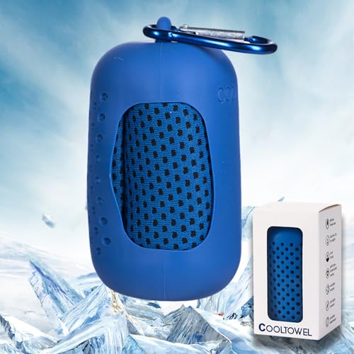 Quick Dry Towel Super Absorbent Microfiber Travel Towel Compact Fast Drying for Camping Gym Beach Swimming Yoga Sports Perfect Sweat Towels Convenient Storage Box Gift Set - color: Blue