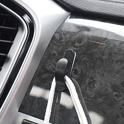 FAVOMOTO 4PCS Car Mini Hooks, Plastic Adhesive Car Dashboard Hook Seatback Organizer Vehicle Interior Accessories Stickers for Key Earphone Charging Cable