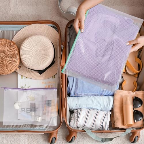 YOPCDJ 20PCS Mesh Zipper Pouch Bags,File Bags,Toy Storage Bags,Clear Organizer Bags,Suitable for Board Game,Home,School,and Office Organization(10A3+10A4) - size: 10A3+10A4, style: 25
