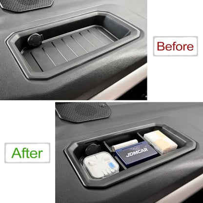 JDMCAR Dashboard Tray Compatible with 2022 2023 2024 2025 2026 Toyota Tundra Accessories and 2023-2026 Sequoia Dash Panel Center Console Table Storage Organizer with Anti-Slip Backing Liner - size: Fits 2022+ Tundra