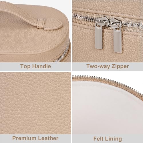 YFGBCX Makeup Bag Vanity Case with Removable Divider Travel Toiletry Bag Portable Cosmetic Bag Makeup Organizer Case - color: Nude