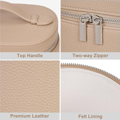 YFGBCX Makeup Bag Vanity Case with Removable Divider Travel Toiletry Bag Portable Cosmetic Bag Makeup Organizer Case - color: Nude