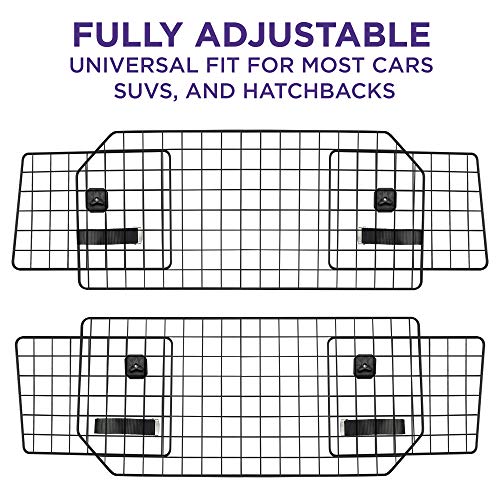 Pawple Dog Car Barrier for SUV's, Cars, Vehicles, & Trucks, Adjustable Large Pet Divider, Heavy-Duty Wire Mesh- Universal Fit - size: Standard Model