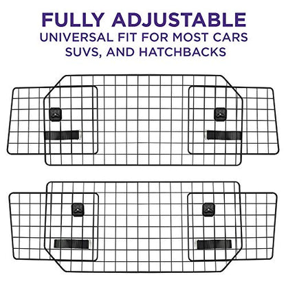 Pawple Dog Car Barrier for SUV's, Cars, Vehicles, & Trucks, Adjustable Large Pet Divider, Heavy-Duty Wire Mesh- Universal Fit - size: Standard Model