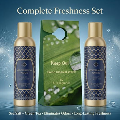 AP Fragrance Belfair Oaks Room Fragrance Air Freshener Spray - Concentrated Deodorizer, Mediterranean Waters - 2 Pack - size: 1 Count (Pack of 2)