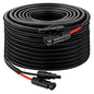 XRDS -RF Solar Panel Cable 50FT, 10AWG Solar Extension Cable with Male & Female Solar Connectors, Flame-Retardant Protective Sleeving Solar Cable, Weatherproof PV Wire for Solar Panel Connection - size: 10AWG 50FT