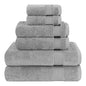 Cotton Paradise 6 Piece Towel Set 100% Cotton Soft Absorbent Turkish Towels for Bathroom 2 Bath Towels 2 Hand Towels 2 Washcloths Light Gray Towel Set - color: Light Grey