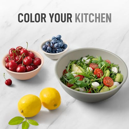 Zulay Kitchen 12 Piece Plastic Mixing Bowls with Lids Set - Colorful Mixing Bowl Set for Kitchen - Nesting Bowls with Lids Set - Microwave and Freezer Safe (Pink Ombre) - color: Pink