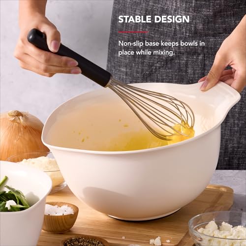 KitchenAid Universal Nesting Plastic Mixing Bowls - color: Porcelain, size: Set of 3