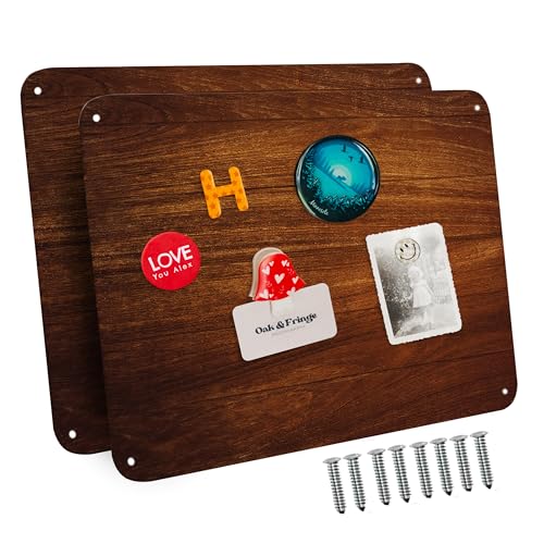 9 inches x 6.5 inches Stainless Steel Plate for Magnets, 3M Adhesive Back, Mounting Screws, Ideal for Magnetic Shelf, Spice Holders, Fridge Magnets. Mount Anywhere! (Timber, 2 Pack) - color: Timber, size: 2 PACK