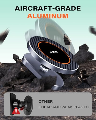 A2C Alloy Magnetic Golf Cart Phone Holder for MagSafe iPhone, Unique Fathers Day Golf Gifts for Men Dad Him Husband Ladies Her Golfers, Golf Accessories Essentials Gadgets Fits EZGO, Club Car, Yamaha - color: 1x Iron Gray