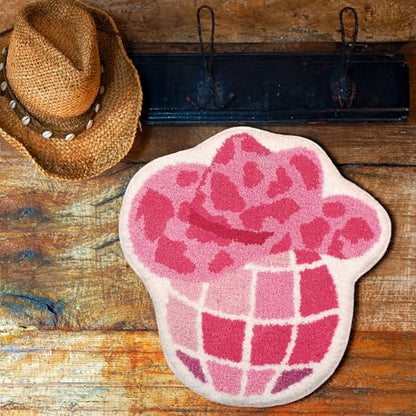 Drydiet 23.6 Inch Disco Cowgirl Bathroom Rug Pink Let's Go Girls Disco Western Cowgirl Bath Mat Shower Mat Doormat Decoration Non Slip Washable Room Bath Rug - style: Cowgirl
