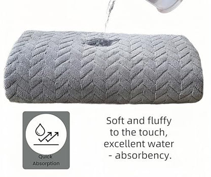 XJEXUEIZLarge Microfiber Bath Towels, Soft, Absorbent, and Quick Dry Towels for Bathroom, Pool, Beach, Swim, and Yoga, Large Bathroom Towels for Daily Use Sized at 55 inches by 27 inches (Grey)