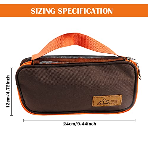 Cooking Utensil Storage Bag Grill Cookware Organizer Travel Set Portable Tableware Fork Spoon Chopsticks Organizer Tote for Outdoor Travel Picnic Camping（0range）