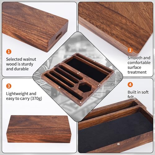 Dice Tray with Stand, Dice Tray with Holder, Dice Rolling Tray, Dices Tray for Rolling with Magnetic Lock Secures Lid Portable Trays for Tabletop Dice Holder Case for Tabletop