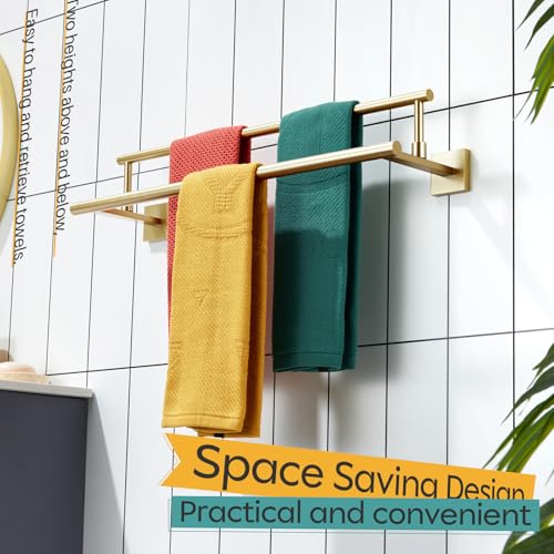 KOKOSIRI Hand Towel Bar 20 Inch Bath Towel Holder Bathroom Racks 50CM for Cabinet Kitchen Rails Brushed Gold Stainless Steel B5009BG-L20 - color: Brushed Gold, size: 20-Inch