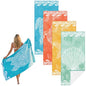 Frienda 4 Pack Microfiber Oversized Lightweight Beach Towel 71x32 in for Women Men Microfiber Quick Dry Sand Free Ocean Coastal Towels for Beach Pool Travel(Ocean) - style: Ocean Nautical