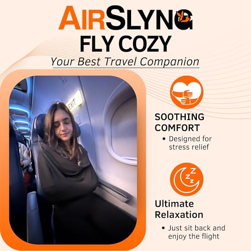 The Slyng-Premium Travel Blanket System – Airplane Sleep Support, Blanket Body Sling for Deep Sleep | Ultra-Soft, Breathable, Compact Carry-On Travel Essential for Long Flights and Car Road Trips - size: 1-pack