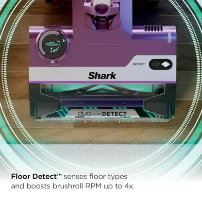 Shark PowerDetect | Corded Stick Vacuum Cleaner for Carpet & Hard Floors | Lightweight Hand Vacuum for Pet Hair with DuoClean | Self-Cleaning Brushroll | HEPA | 3 Attachments | Purple | HZ4001AMZ - style: PowerDetect w/ Precision Duster