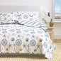 Great Bay Home Coastal Quilt Set - 3-Piece Full/Queen Size Blue Nautical Bedding Set - Lightweight, All-Season, Reversible Bedspread (Nautical Motif) - color: Nautical Motif, size: Full / Queen